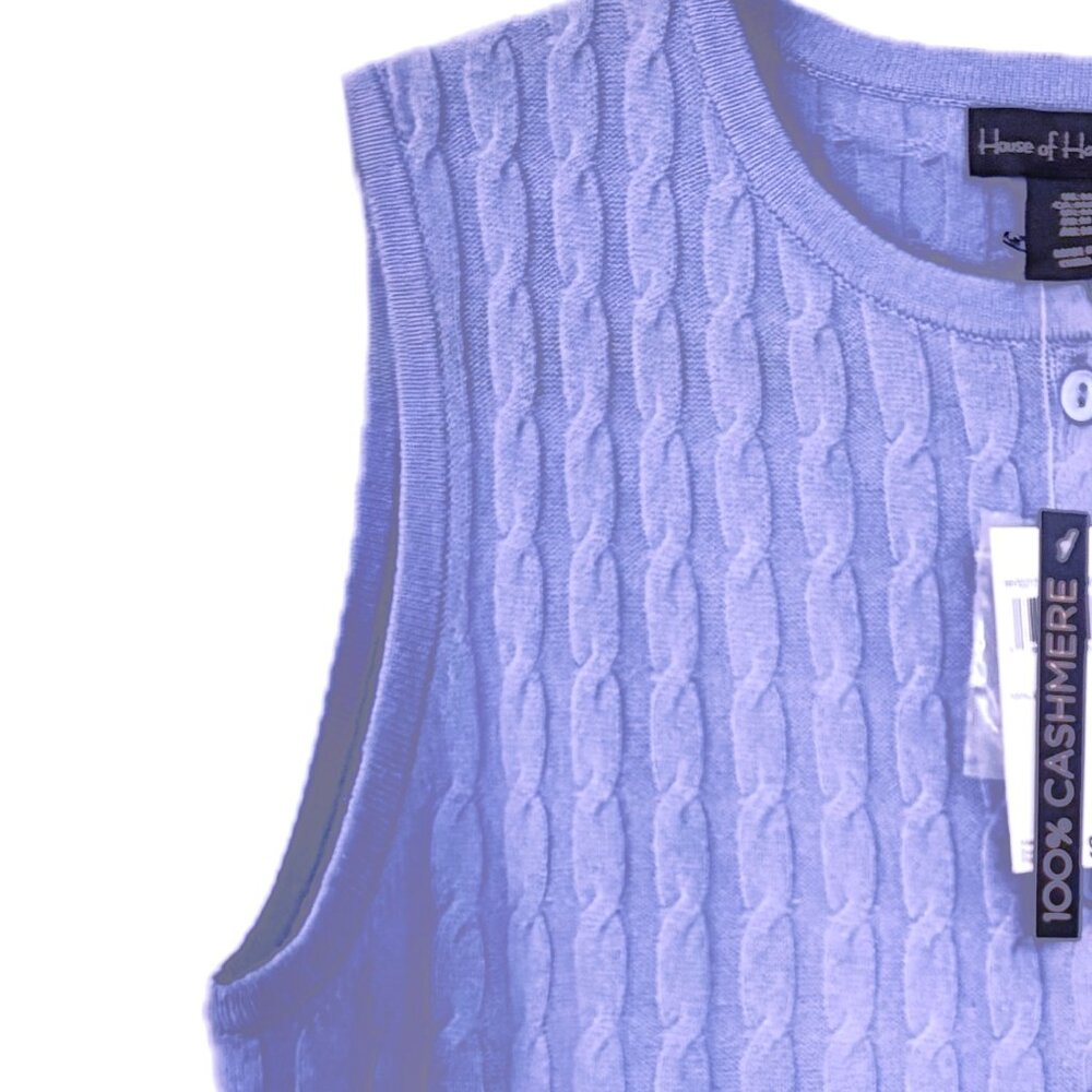 SOLD  House of Harlow Cashmere Sweater Vest in Periwinkle Blue Womens Size S NWT - Picture 4 of 10